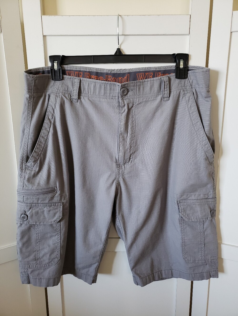 Wearfirst Men's Utility Cargo Shorts WF Free-Band Grey Size 38